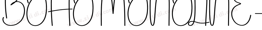 BOHO MONOLINE字体转换